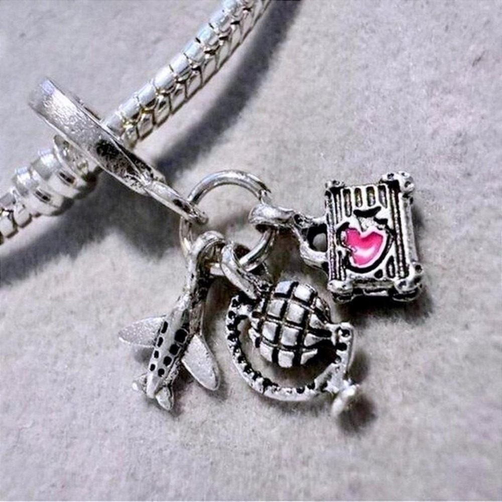 Travel Charm Plane Dangle Charm fits PANDORA - Picture 4 of 6